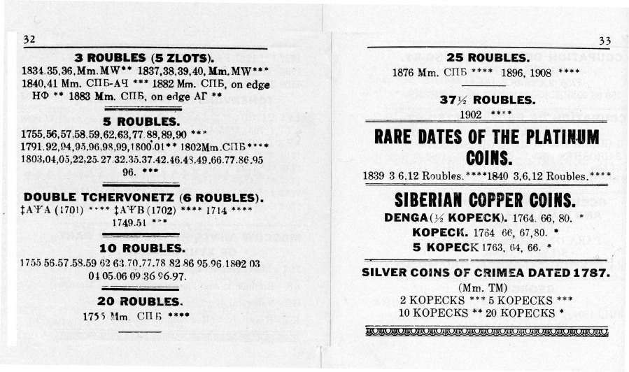 Soohodolsky A. Rare copper, silver, gold and platinum coins of Russia. San Francisco, 1944 Soohodolsky A. Rare copper, silver, gold and platinum coins of Russia. San Francisco, 1944